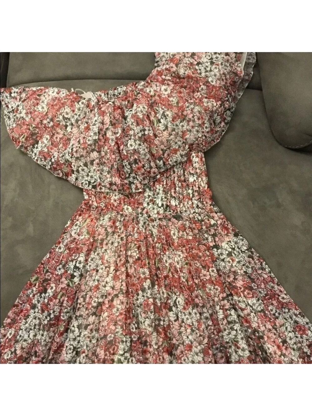 GIAMBATTISTA Valli x H&M One-Shoulder Floral Dress NWT - Picture 5 of 11